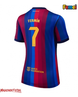 Barcelona Fermin Lopez #7 Tricou Fotbal Replică 2026-27 Femei Acasa Barcelona Fermin Lopez #7 Tricou Fotbal Replică 2026-27 Femei Acasa